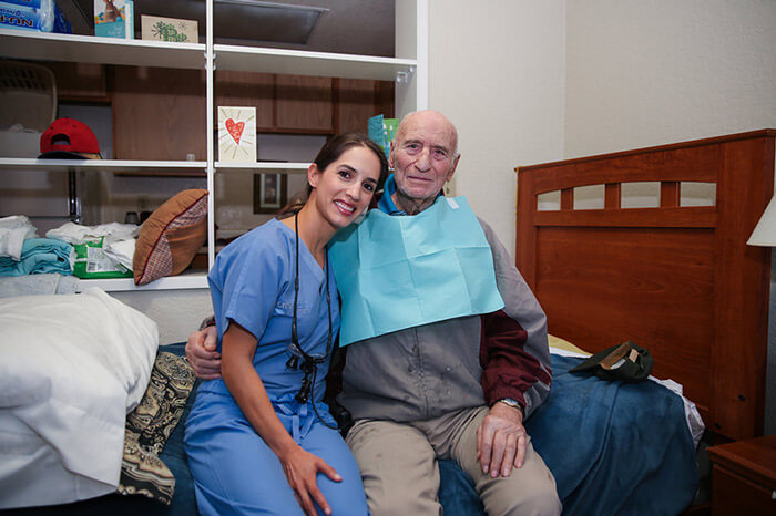 Dr. Caputo with patient